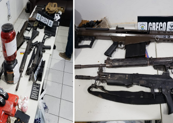 Criminosos são presos na zona rural de Teresina com fuzil capaz de abater aeronaves